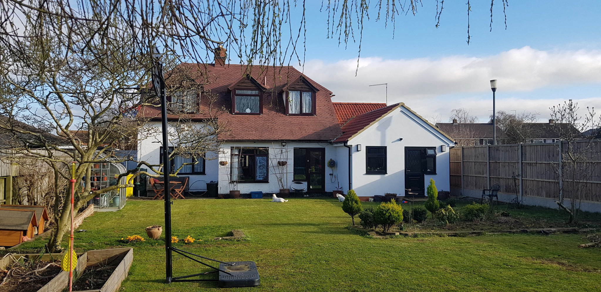 The original chalet from the rear garden, before the works